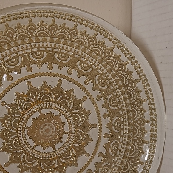 Vintage Reverse Painted Glass Serving Plate - Picture 6 of 16